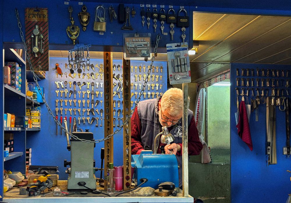 Schlüsseldienst Bauer bei der Arbeit